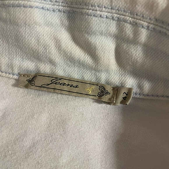 Women's Cream White Denim Jacket - Picture 10 of 10